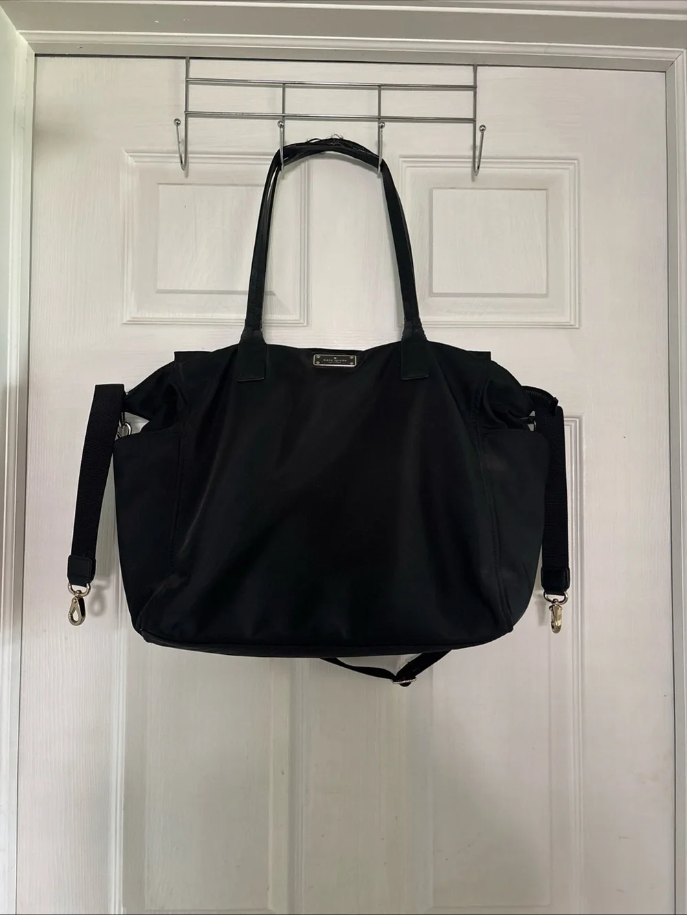 Kate Spade New York Women’s  Black Nylon Travel Diaper Tote Shoulder Weekender